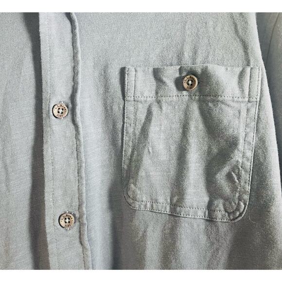 Men’s LL Bean Blue Cotton Short Sleeve shirt - Size Large - Picture 3 of 8